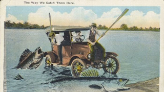 Illustration for article titled Tall Tale Fishing Postcards, The Ultimate Humblebrag Of The Early 1900s